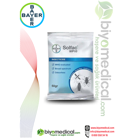 Bayer Pire - Kene - Bit - Genel Haşere İlacı Böcek İlacı 50 gr.  Solfac Wp 10
